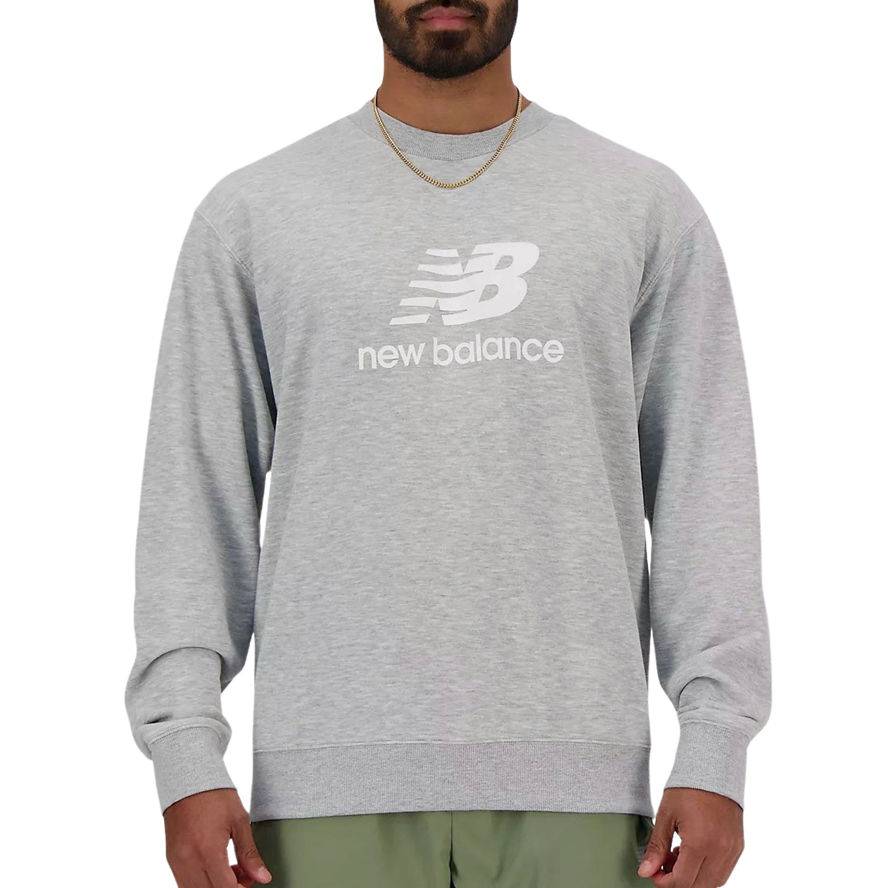 New Balance Sport Essentials French Terry Crew Sweater Heren
