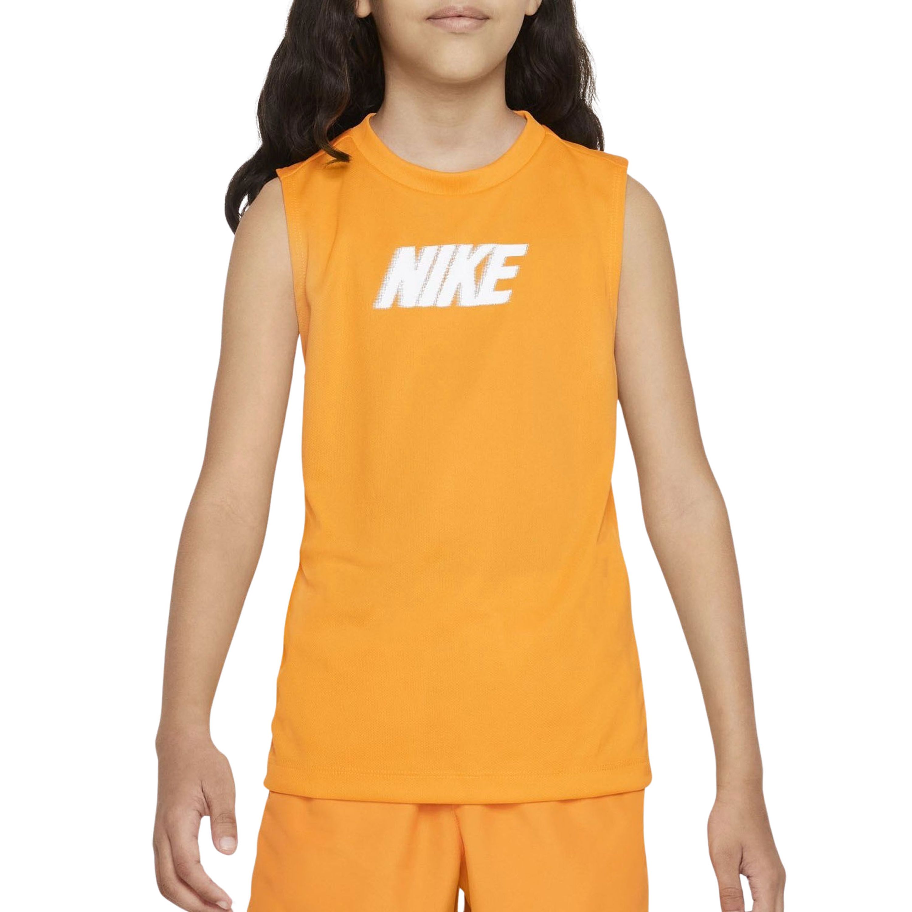 Nike Dri-FIT Multi+ Trainingstop zonder mouwen voor jongens Oranje