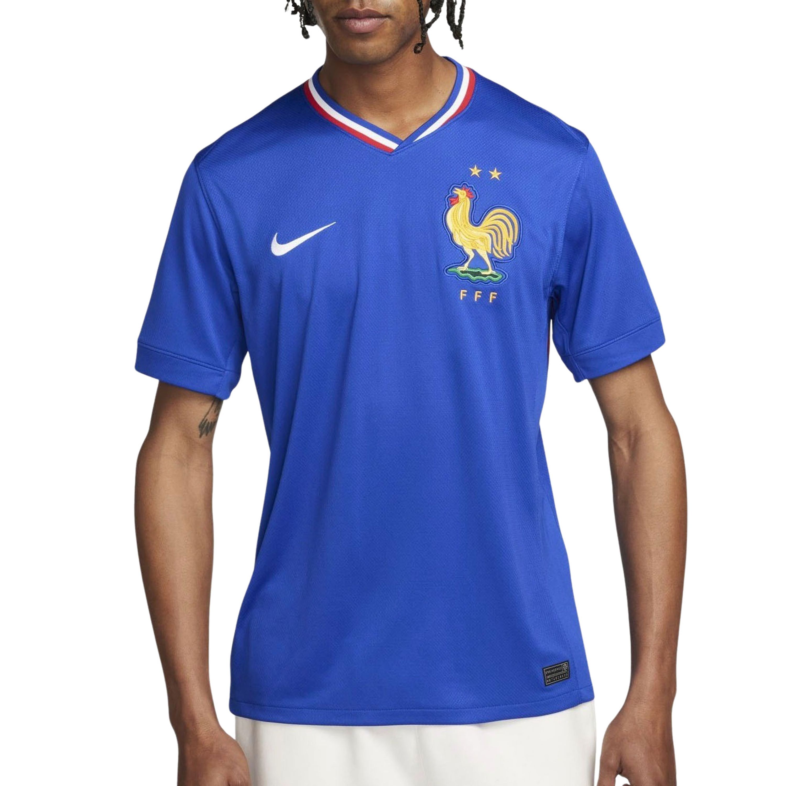 Nike FFF (herenelftal) 2024 25 Stadium Thuis Dri-FIT replica voetbalshirt voor heren Blauw