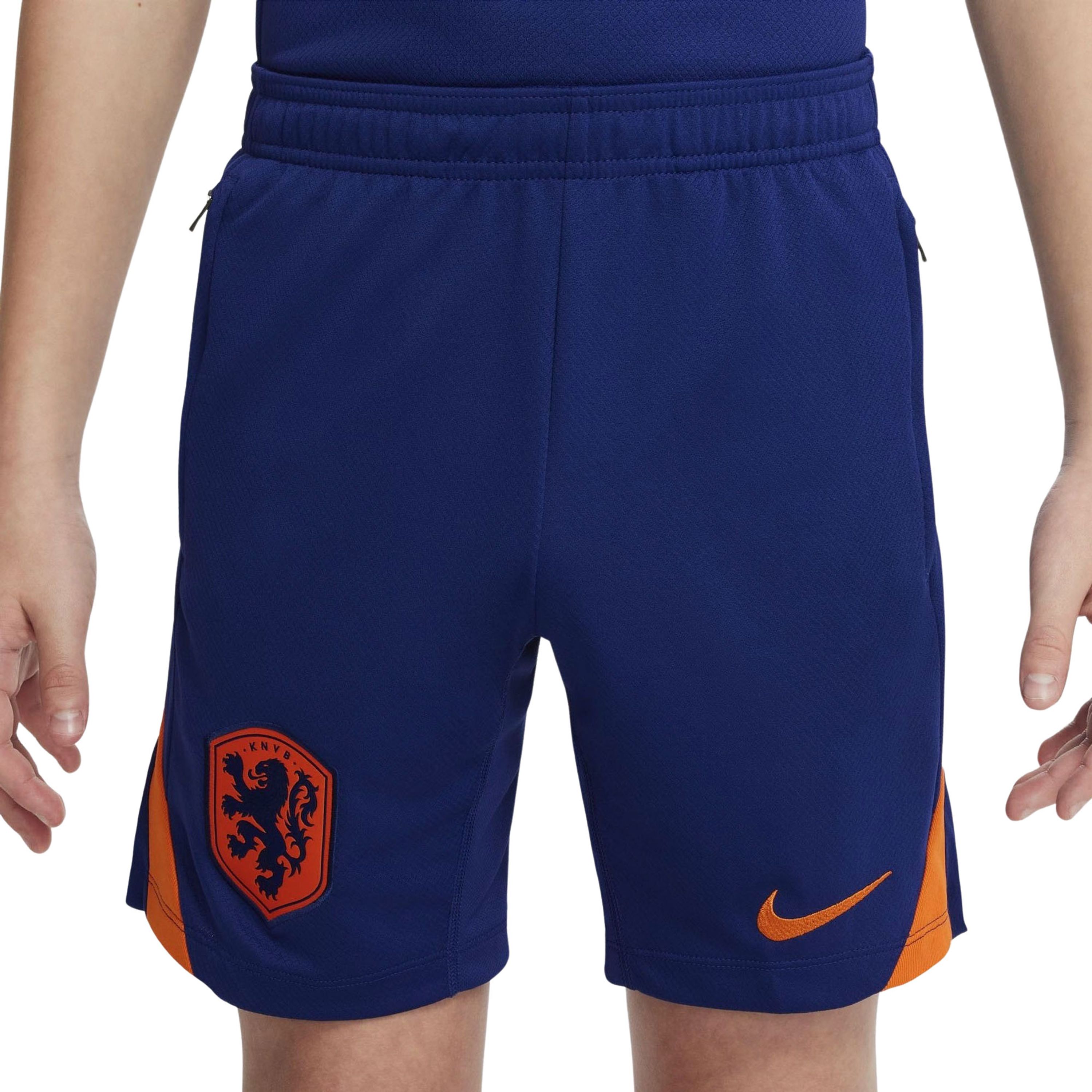 Nike Nederland Strike Dri-FIT knit voetbalshorts voor kids Blauw