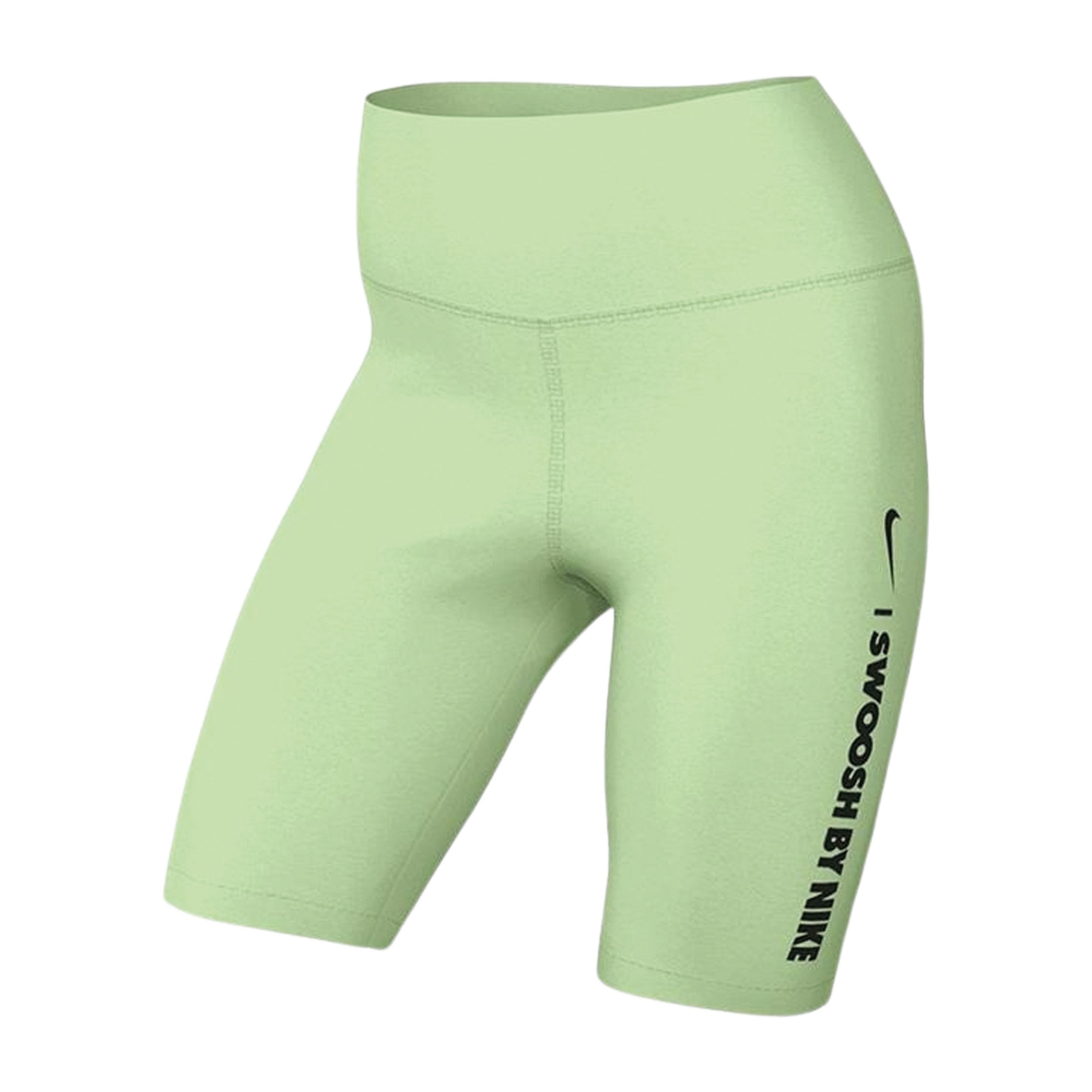 Nike One bikeshorts met hoge taille voor dames (18 cm) Groen