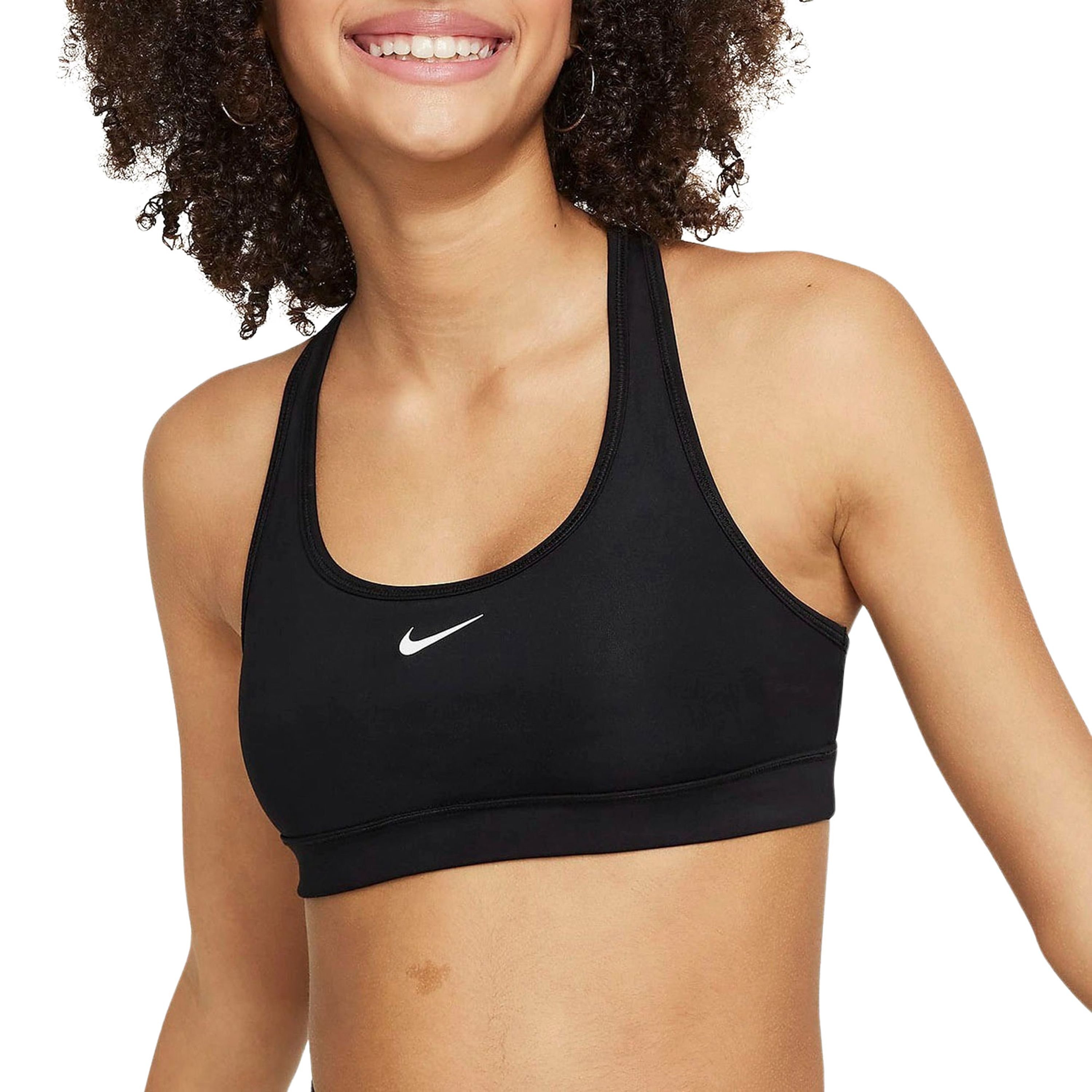 Nike Swoosh Sport-bh voor meisjes Zwart