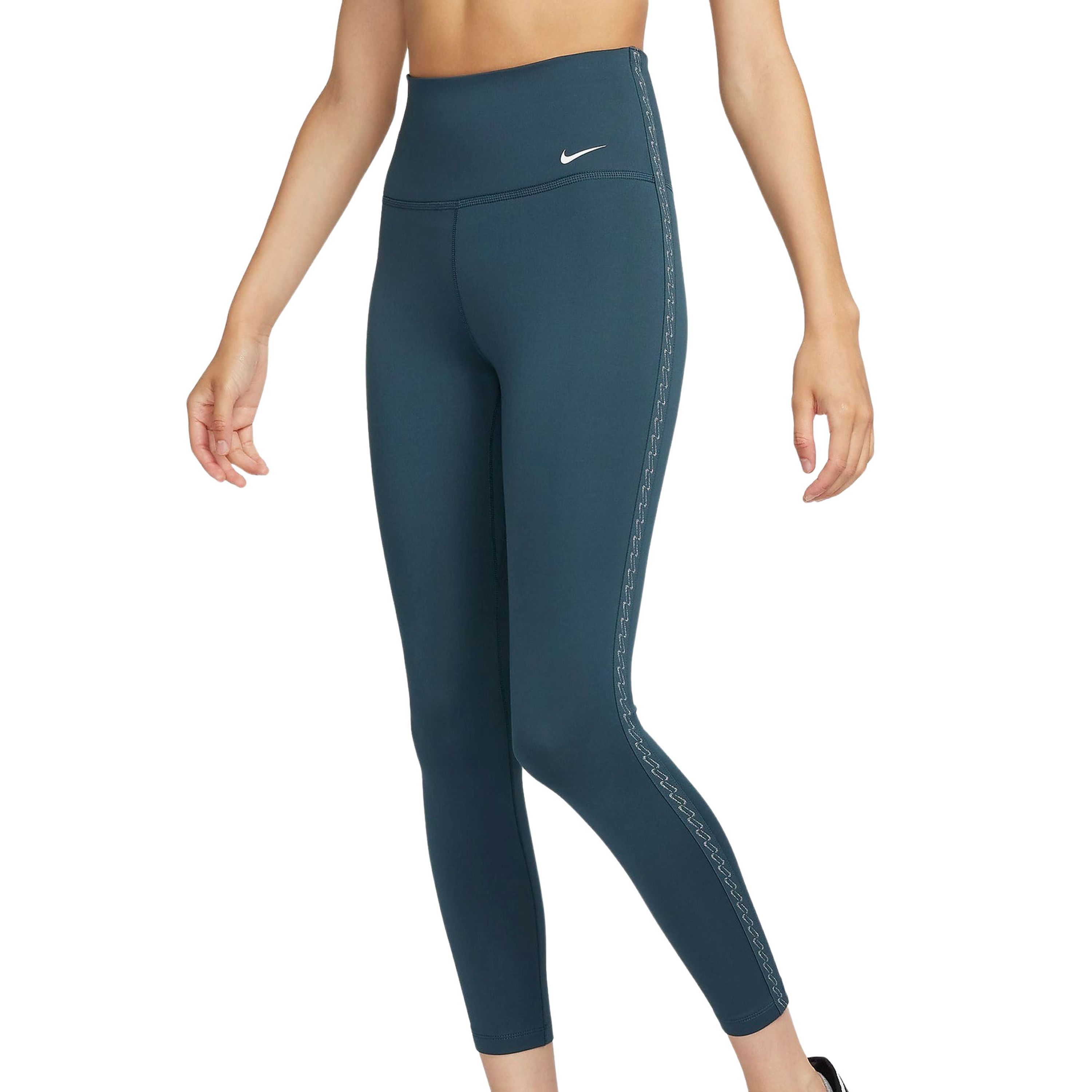 Nike One Therma-FIT 7 8-legging met hoge taille voor dames Groen