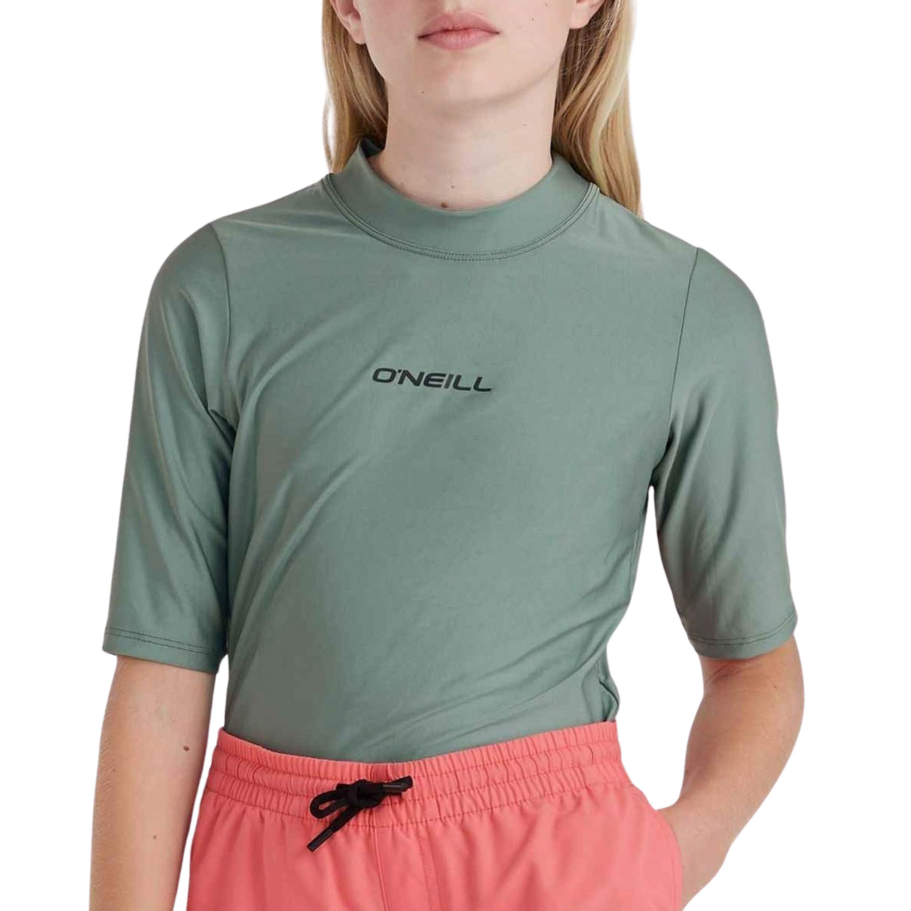 O'Neill UV T-shirt Essentials groen UV shirt Meisjes Gerecycled polyester Ronde hals 164