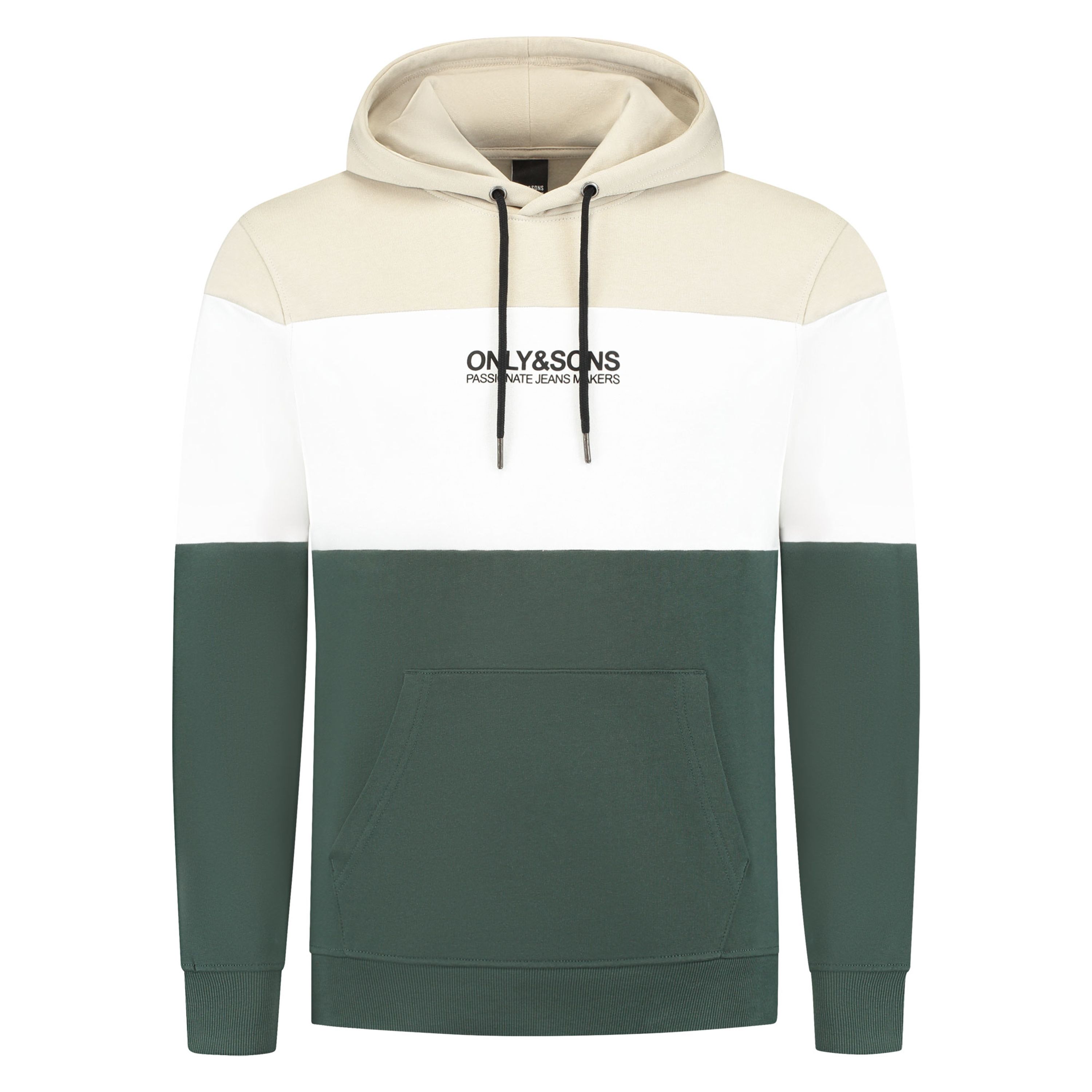 ONLY & SONS hoodie ONSBAS met logo groen
