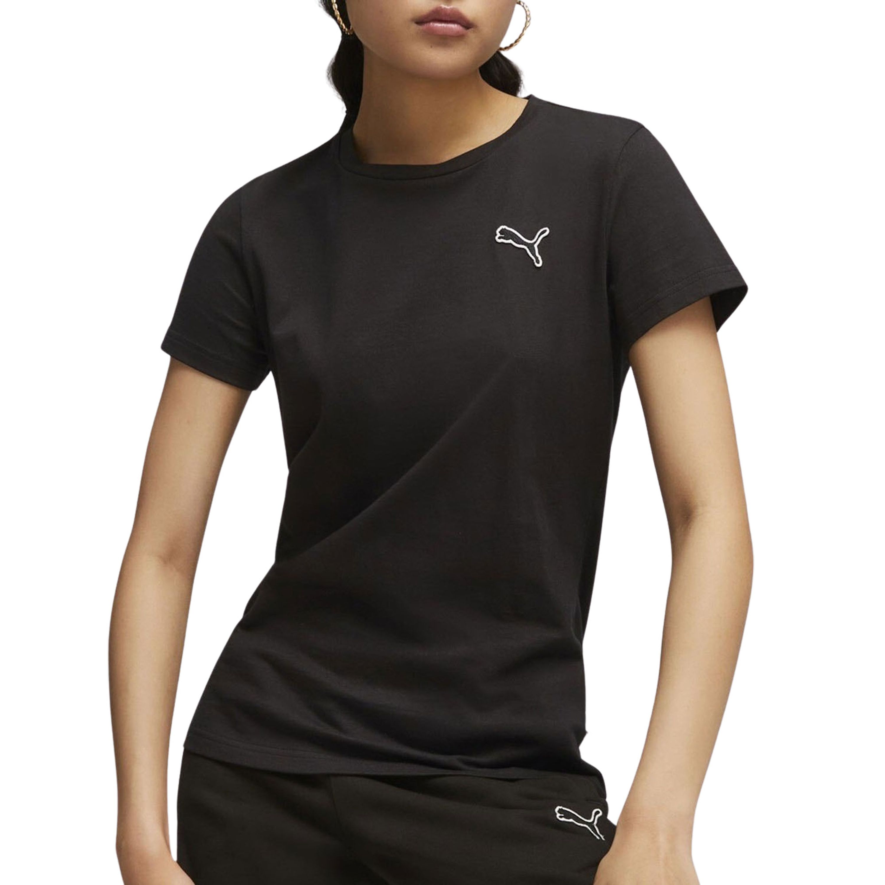 Puma Klassiek dames T-shirt met logo Black Dames