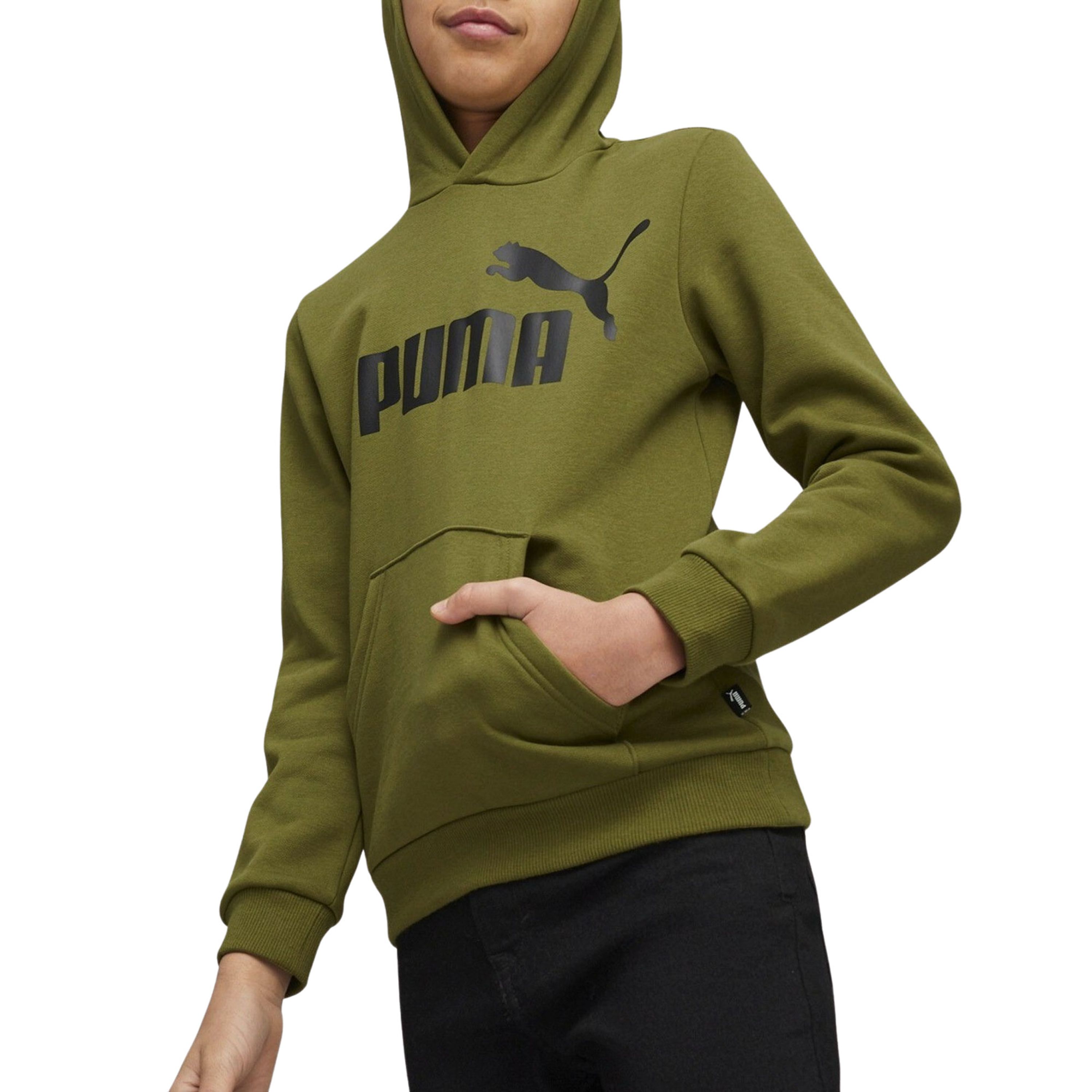 Puma hoodie olijfgroen zwart Sweater Katoen Capuchon Logo 164