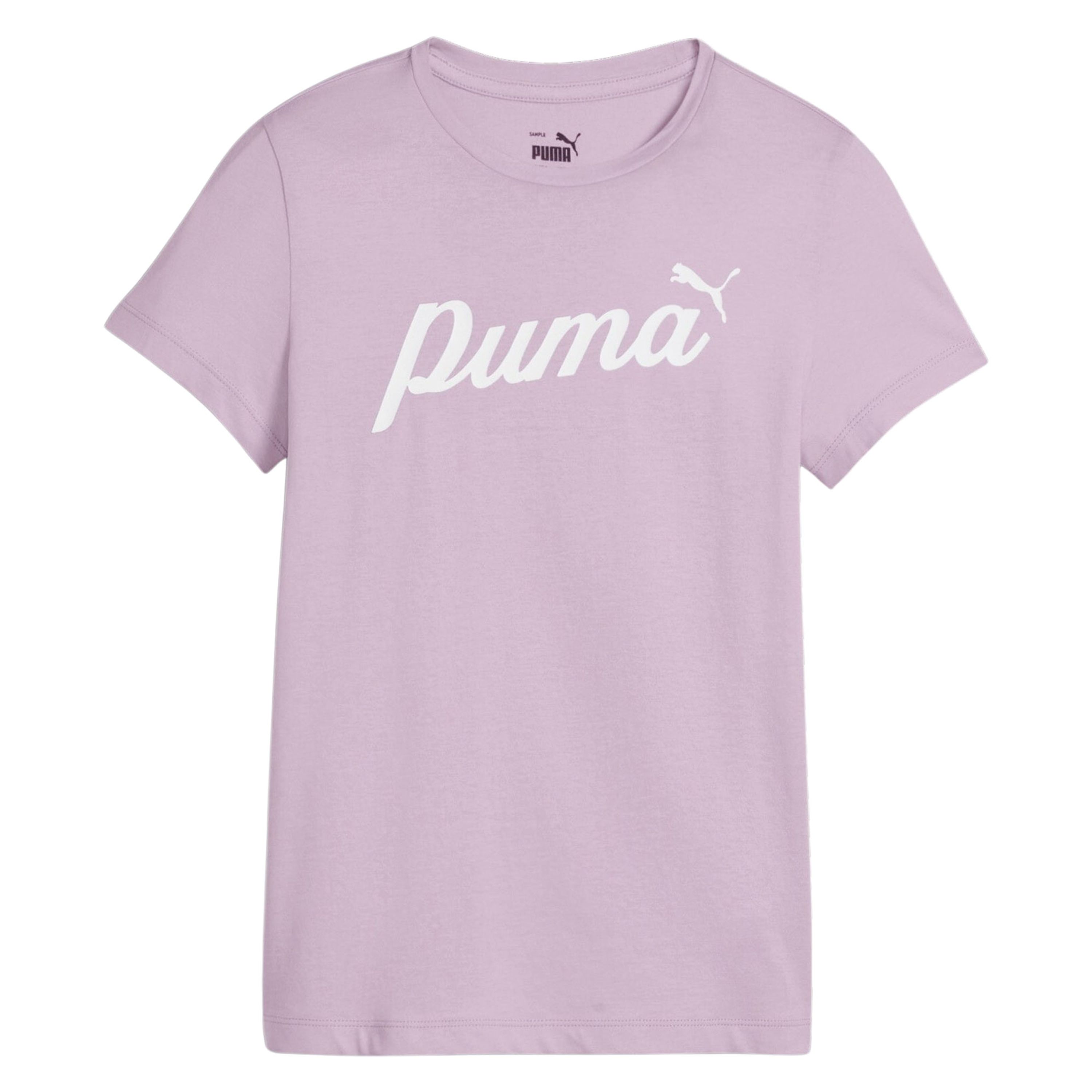 Puma T-shirt lila Paars Katoen Ronde hals Printopdruk 176