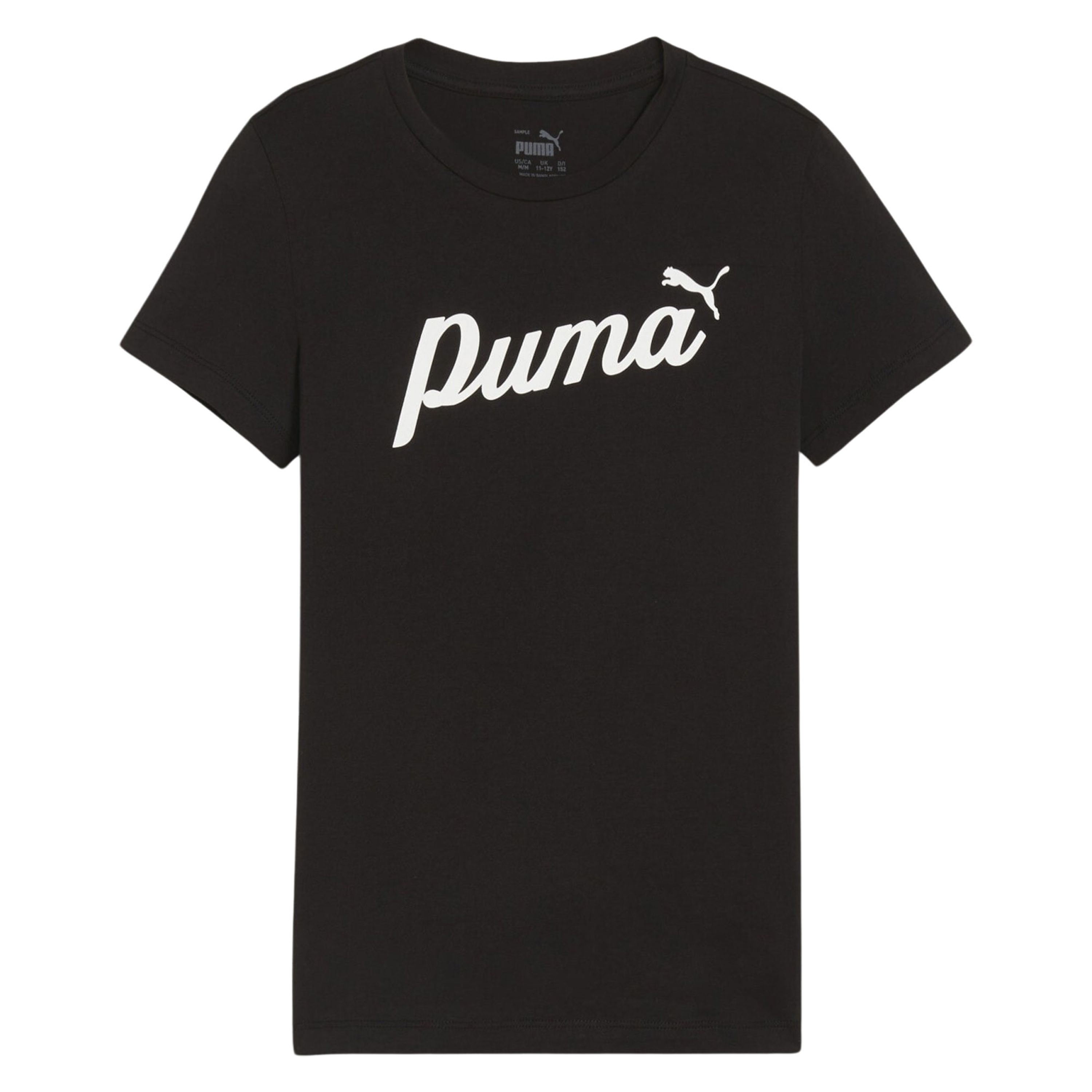Puma T-shirt zwart Katoen Ronde hals Printopdruk 176