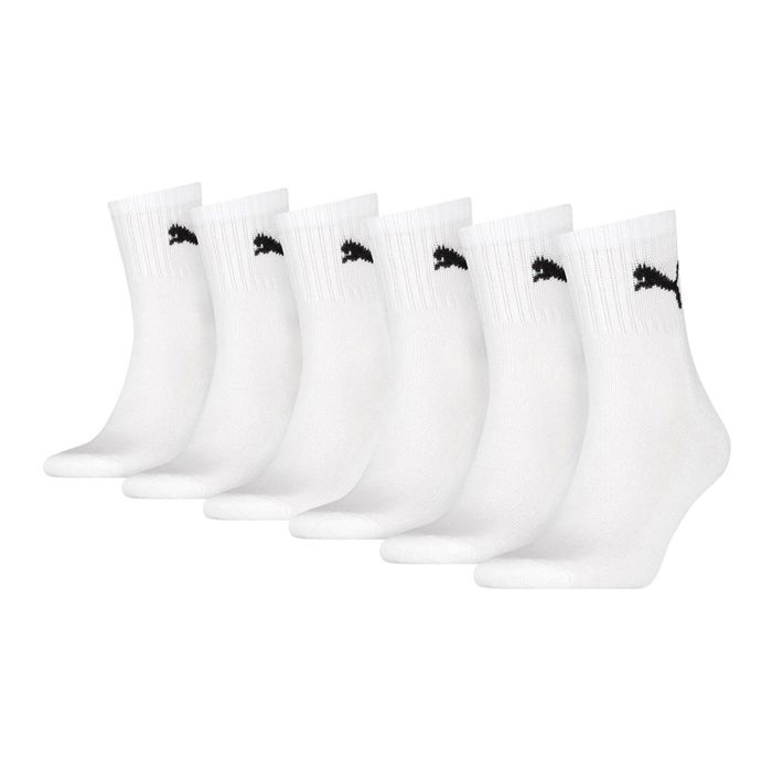 Lot de 6 paires de chaussettes homme, 43-46, PUMA, blanc