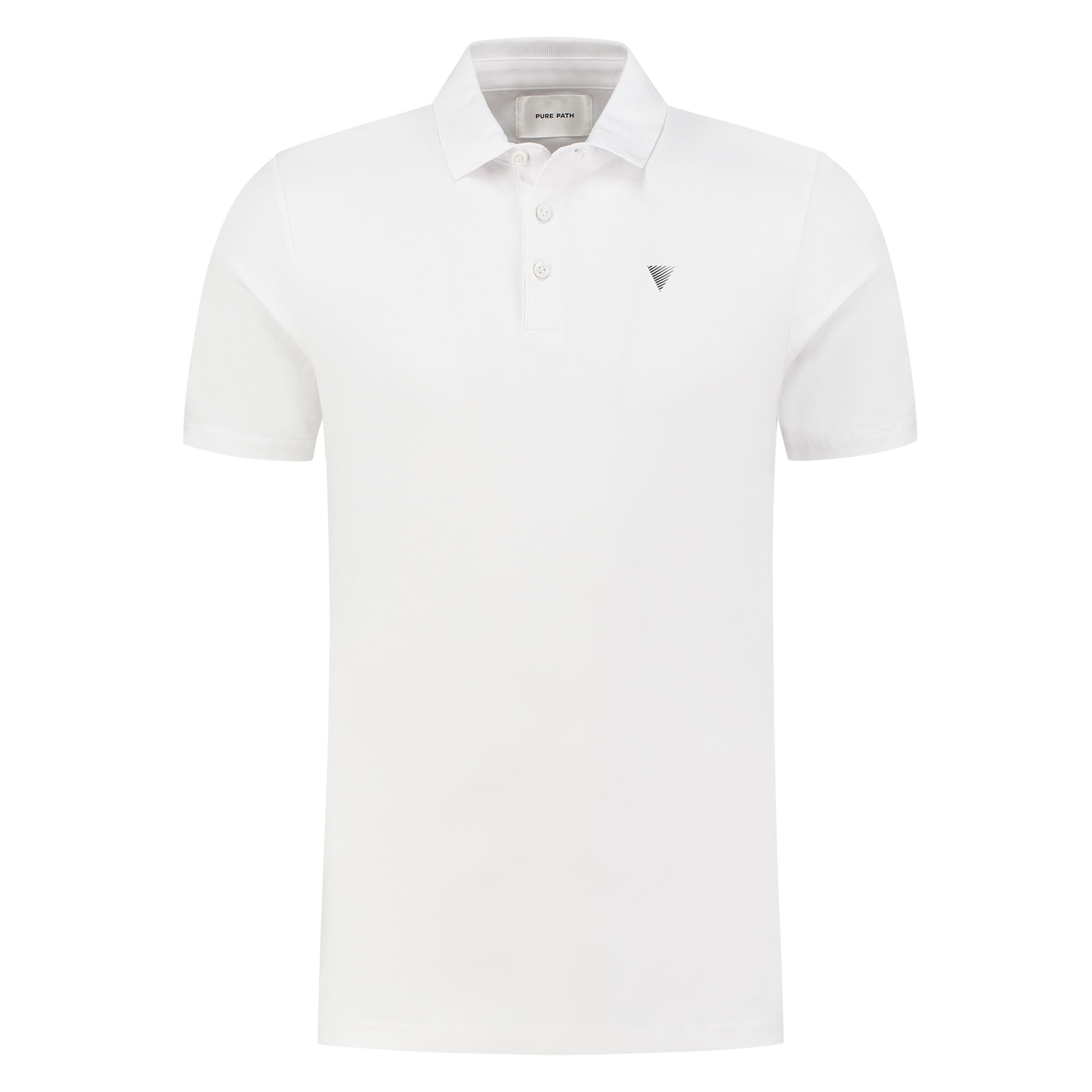 PURE PATH Heren Polo's & T-shirts Pure Logo Polo With Chest Print Wit