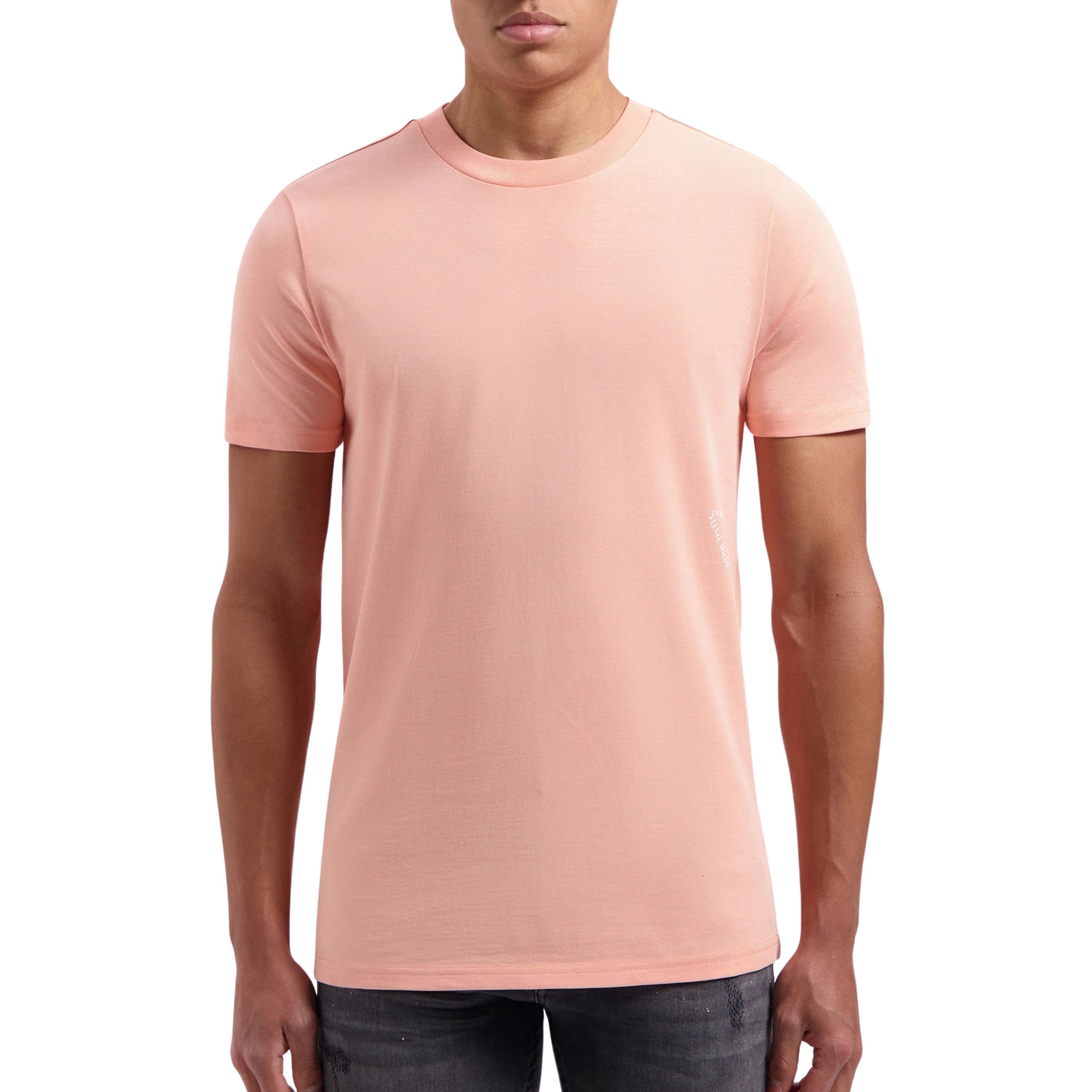 Pure Path T-shirt met Korte Mouw en Voorkant Print Pink Heren