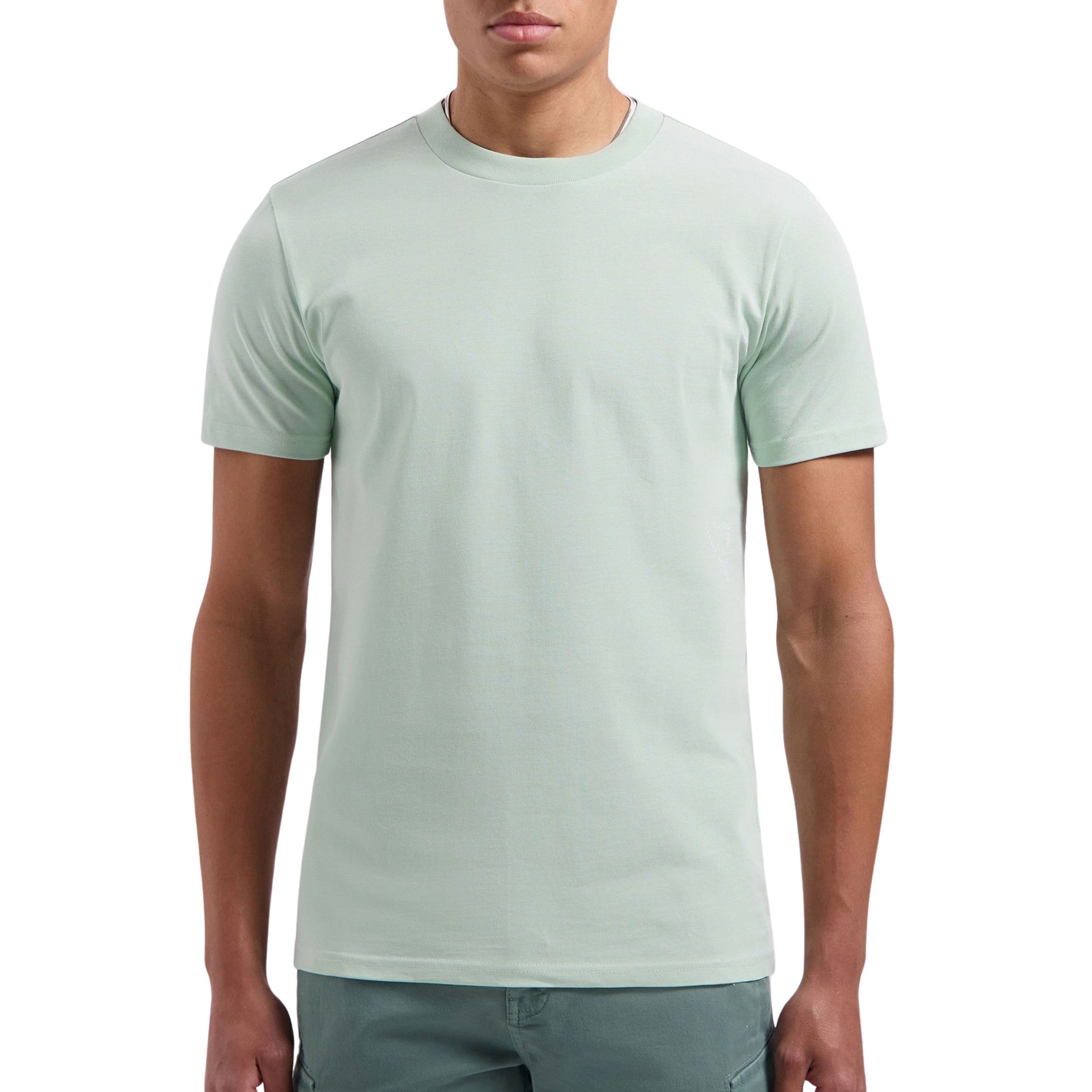 PURE PATH Heren Polo's & T-shirts Tshirt With Front Print Mint