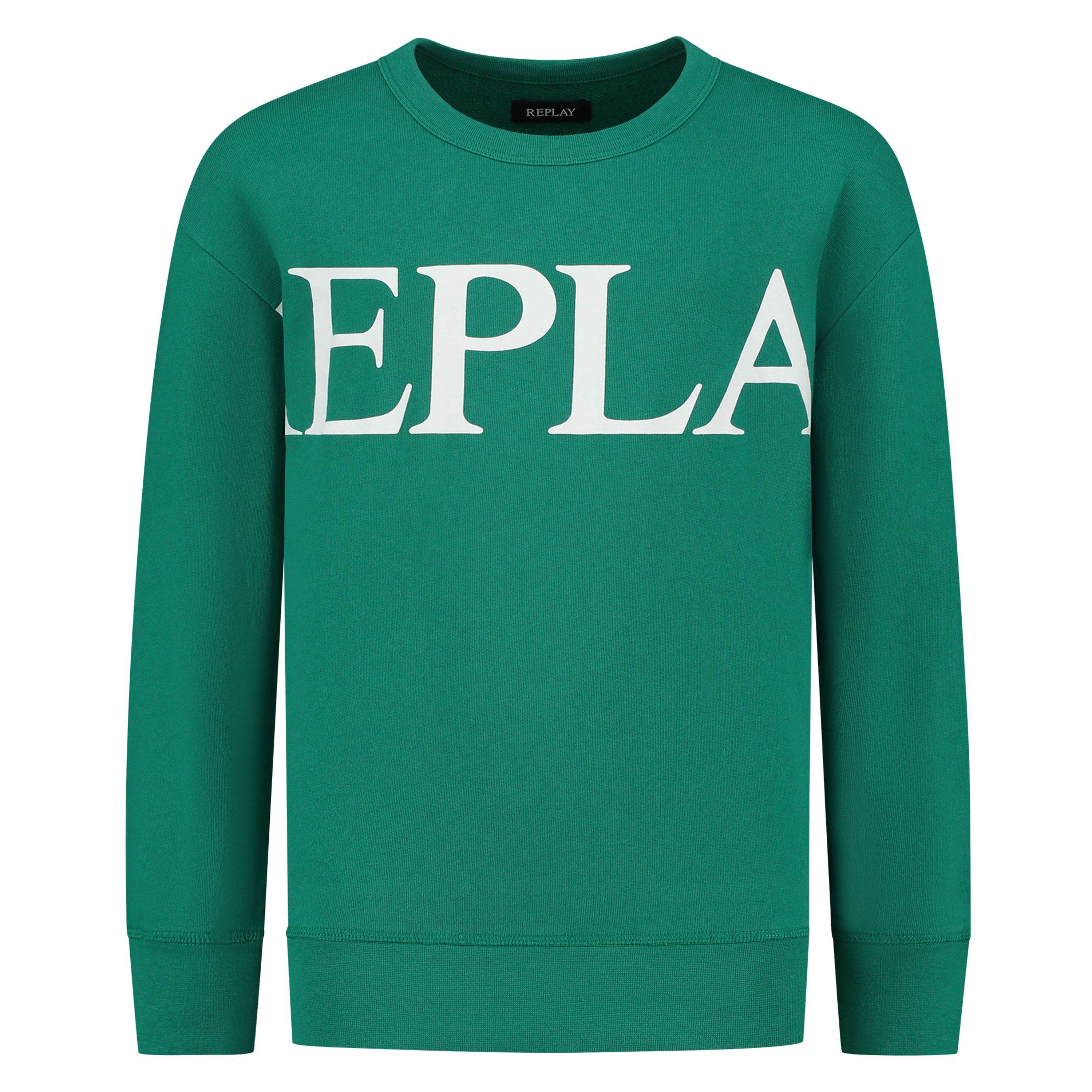 Replay sweater groen Effen 176 | Sweater van