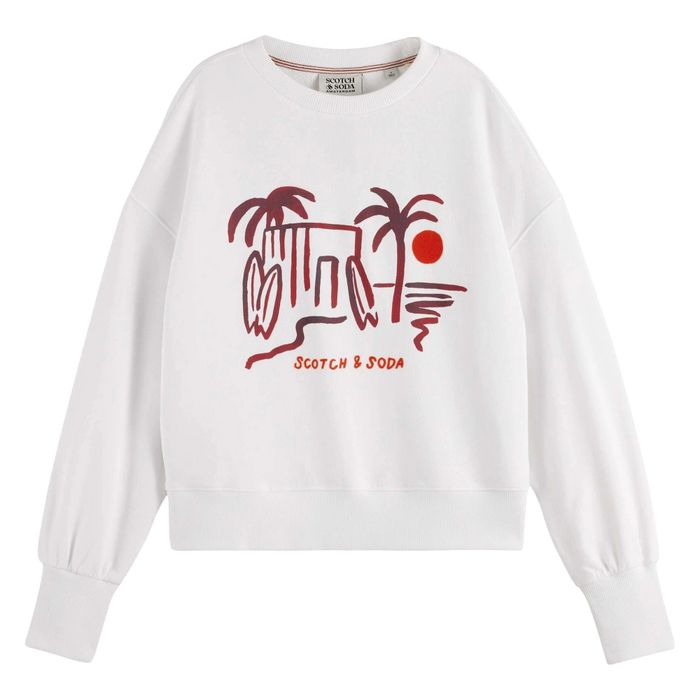Sweater Scotch & Soda Slouchy Puffed Sleeved Graphic