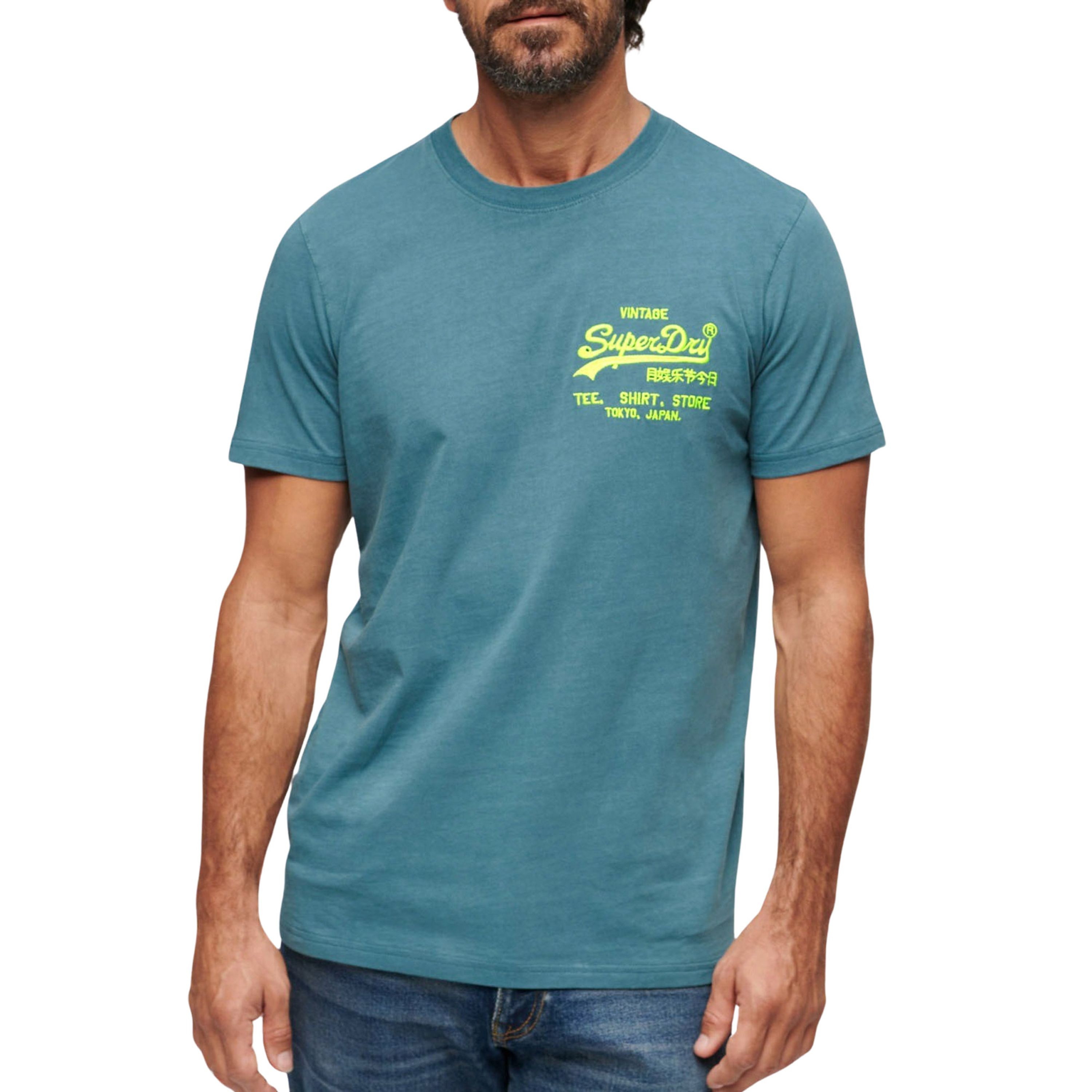 Superdry Neon Vintage Logo Shirt Heren
