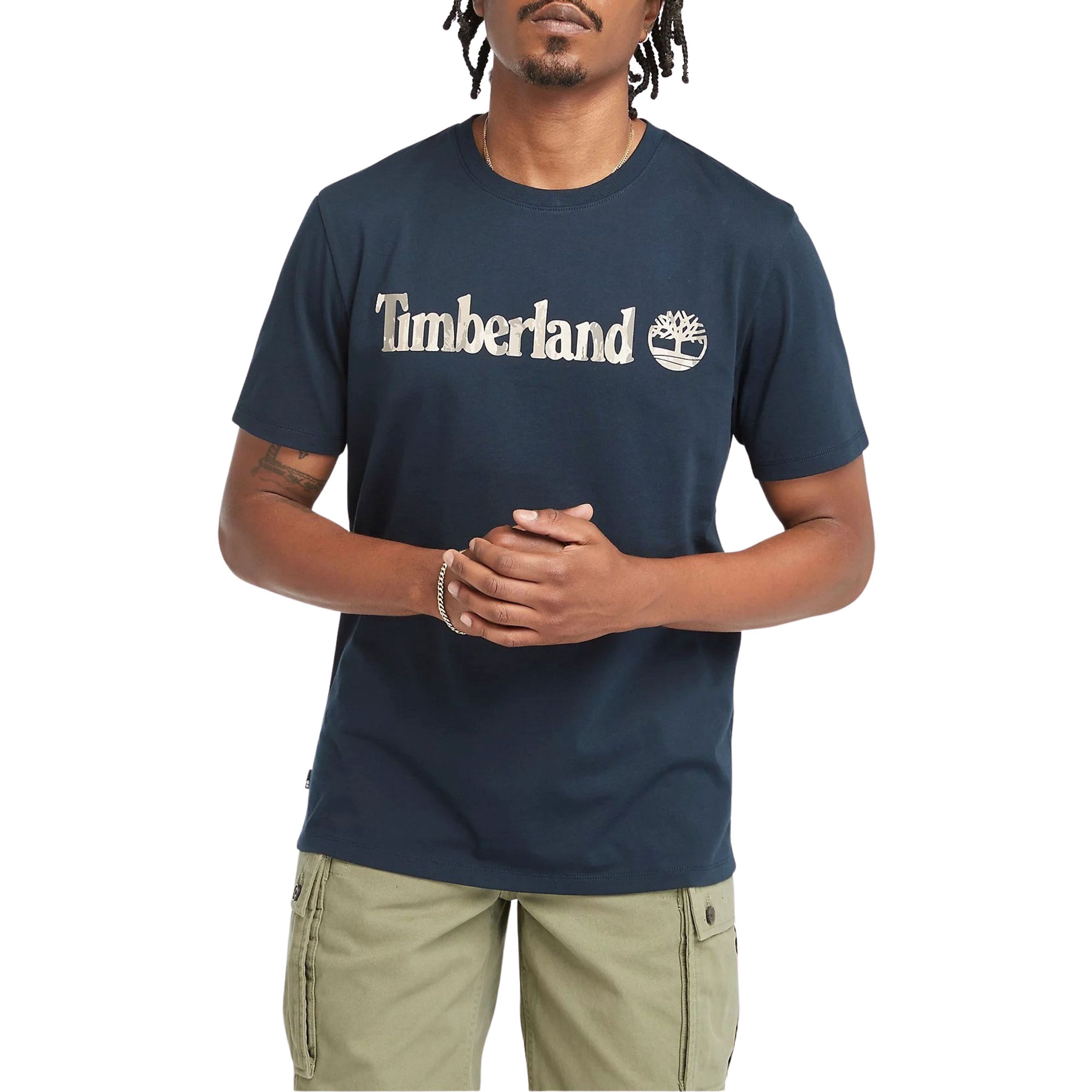 Timberland T-shirt Korte Mouw Camo Linear Logo Short Sleeve Tee