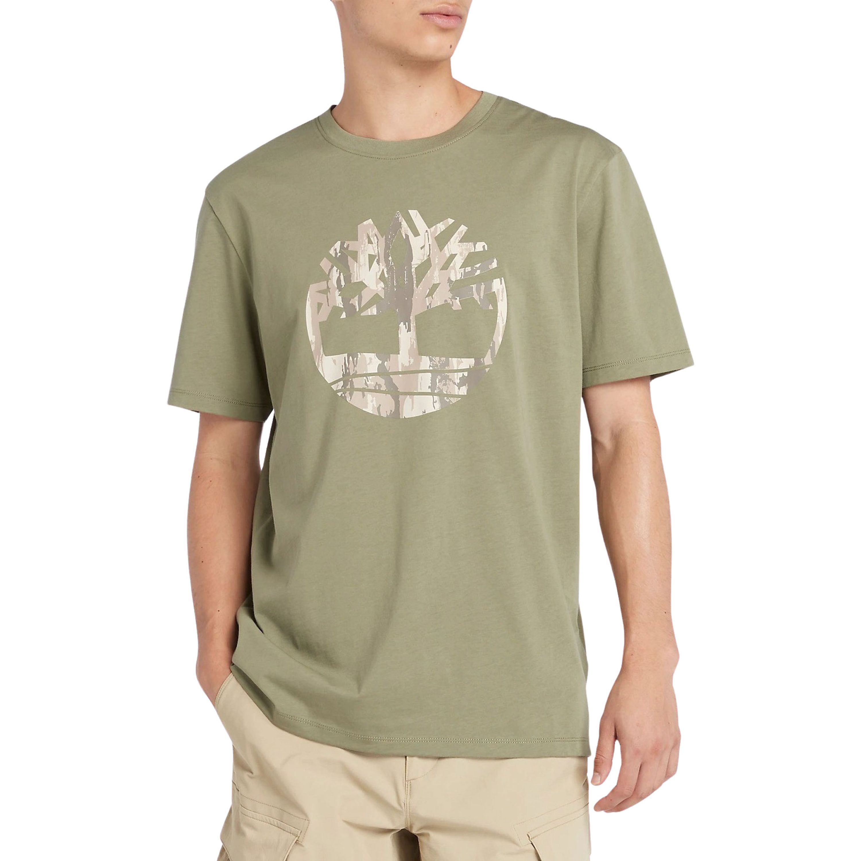 Timberland Camo Tree Logo Shirt Heren