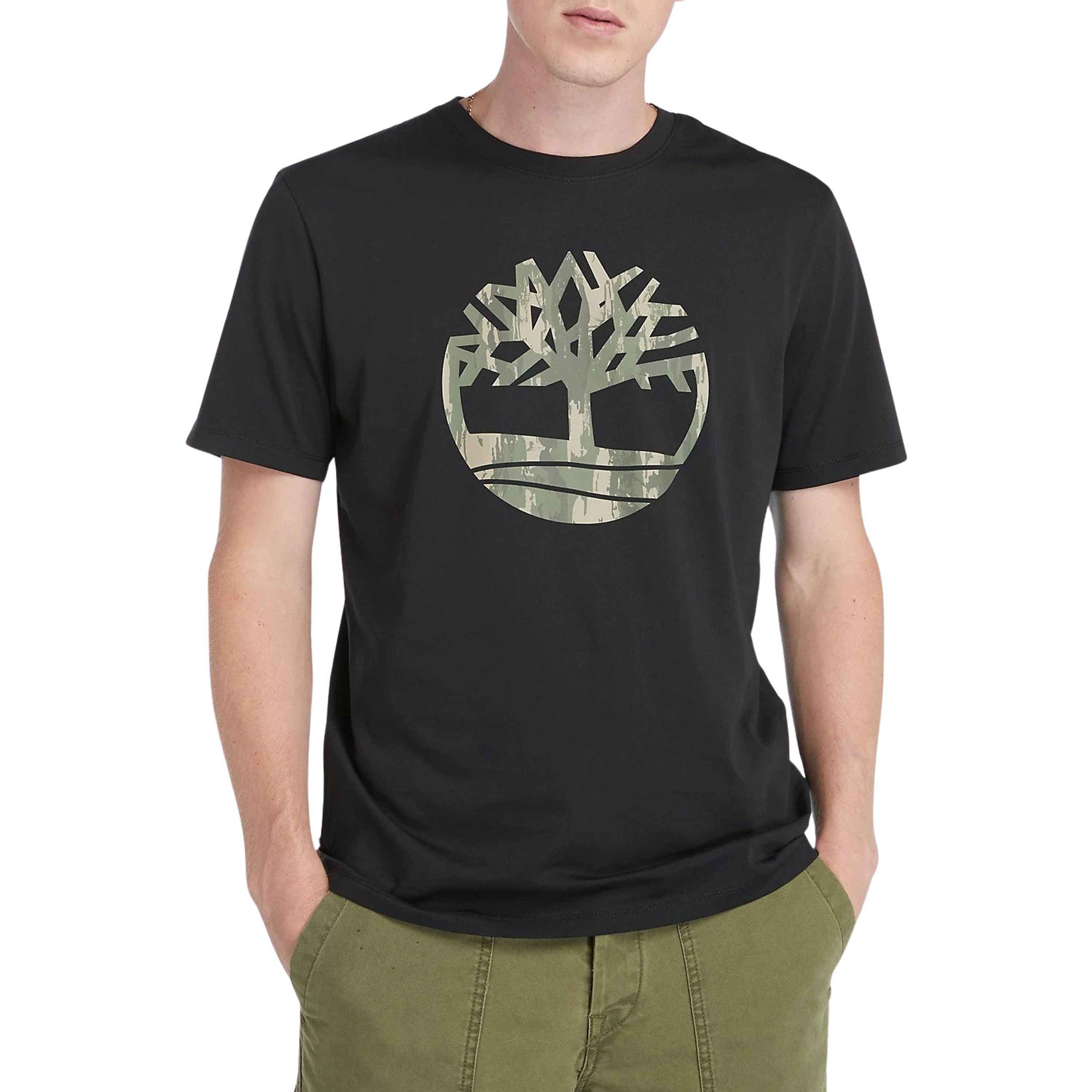 Timberland Camo Tree Logo Shirt Heren
