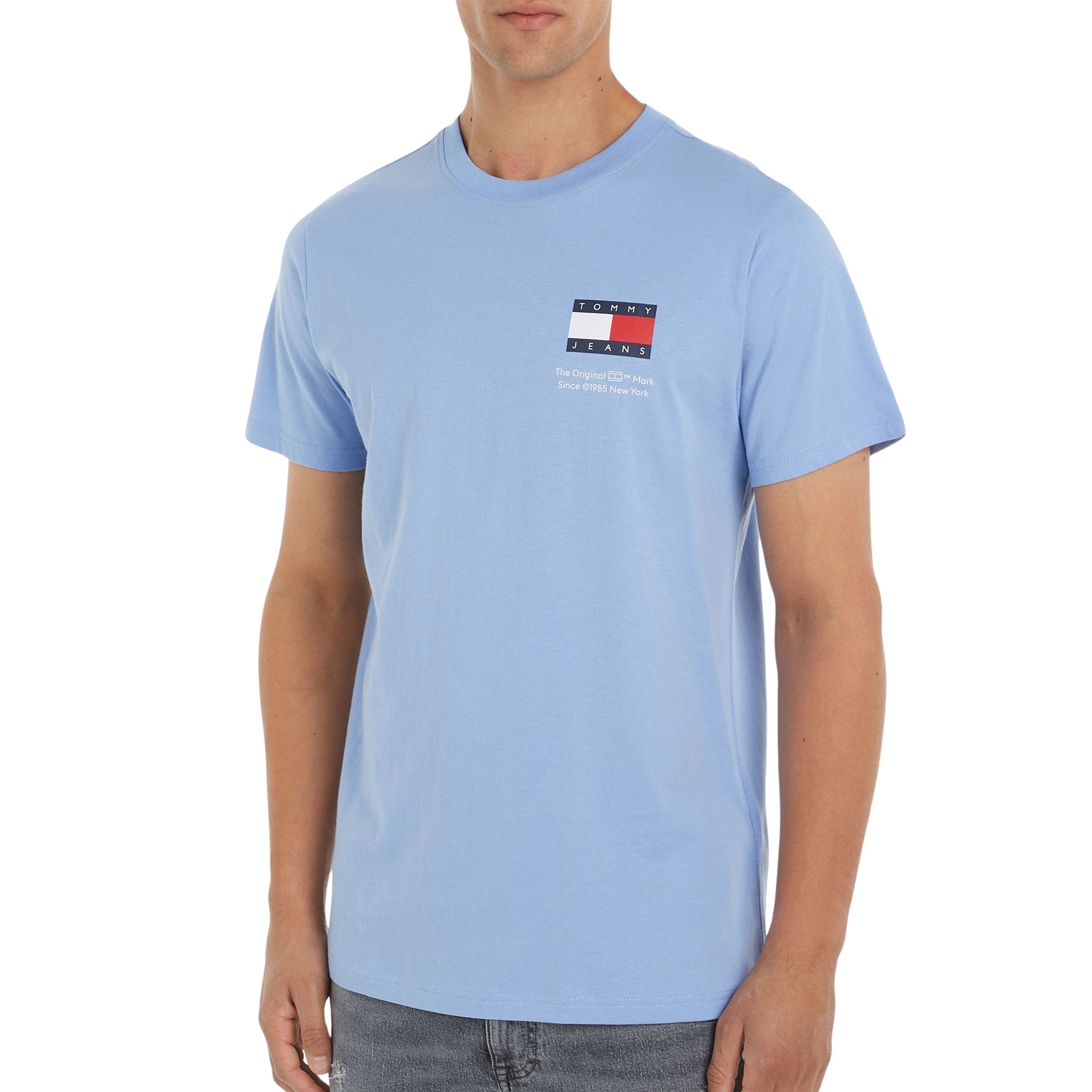 Tommy Jeans Essential Flag T-Shirt Heren Blue Heren