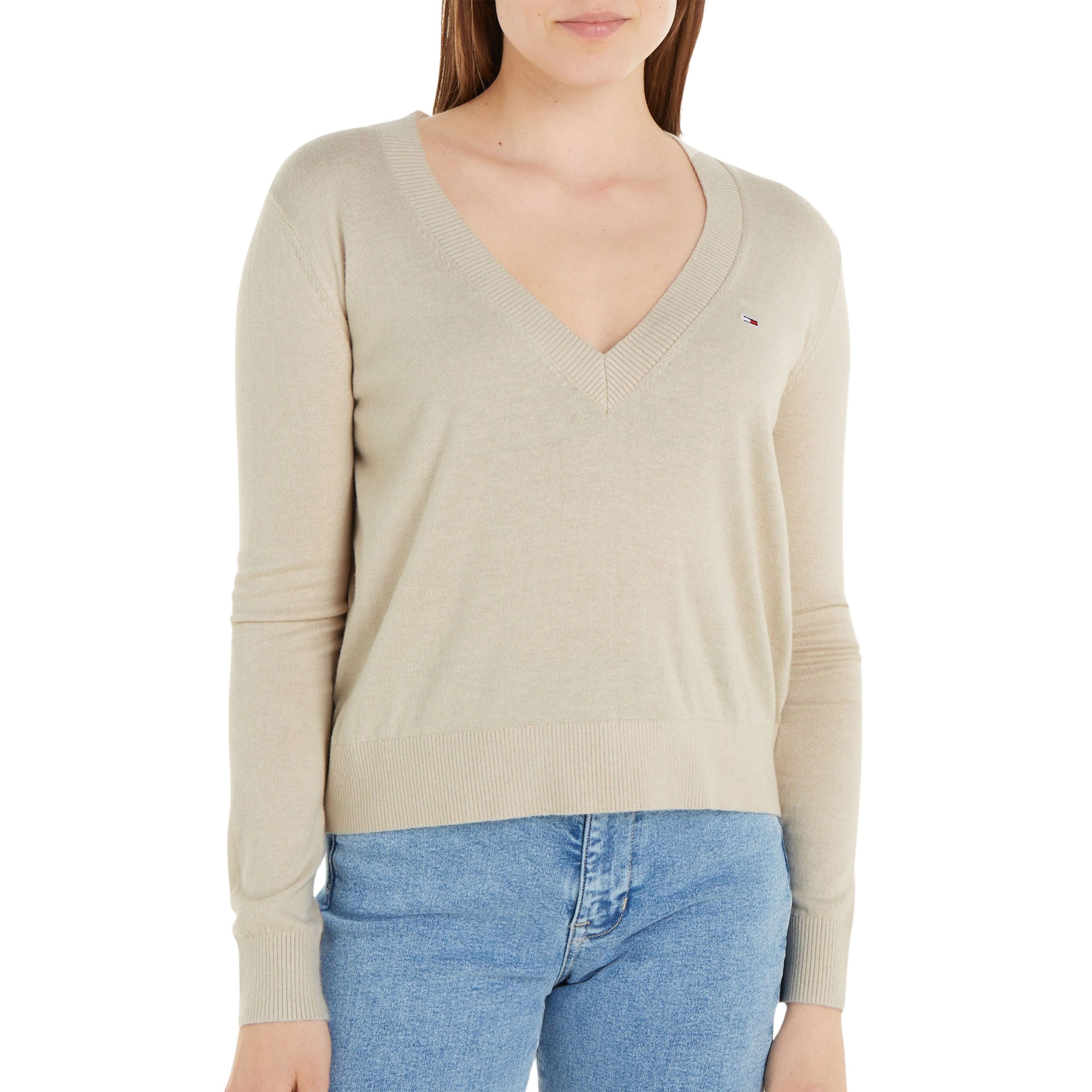 TOMMY JEANS Trui met V-hals TJW ESSENTIAL VNECK SWEATER EXT
