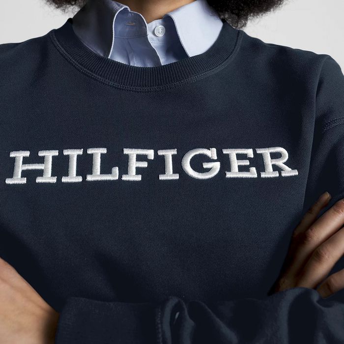 Tommy Hilfiger Monotype Embossed Plutosport | Women Sweater