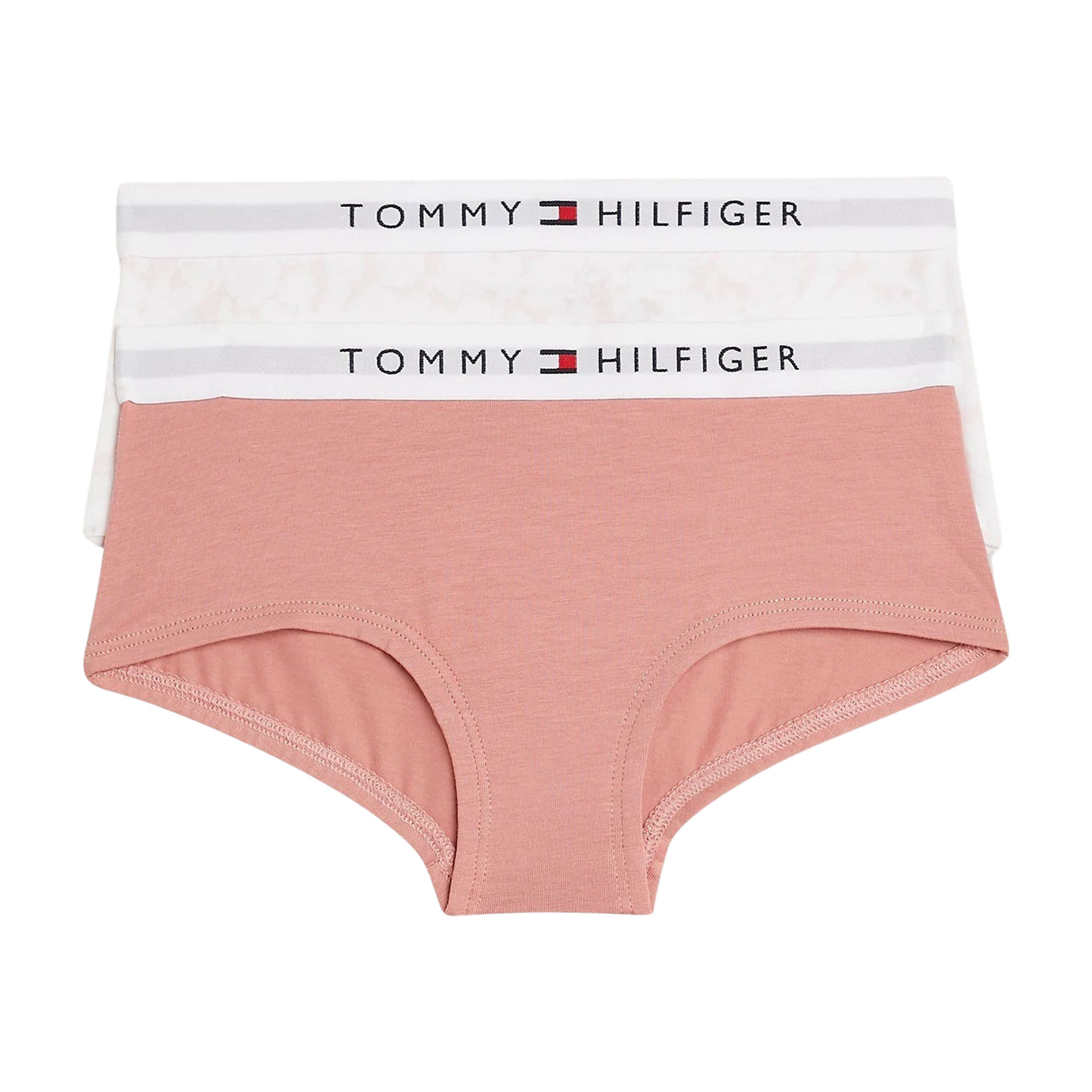 Tommy Hilfiger hipster set van 2 beige oudroze Slip Multi Meisjes Katoen 164-176