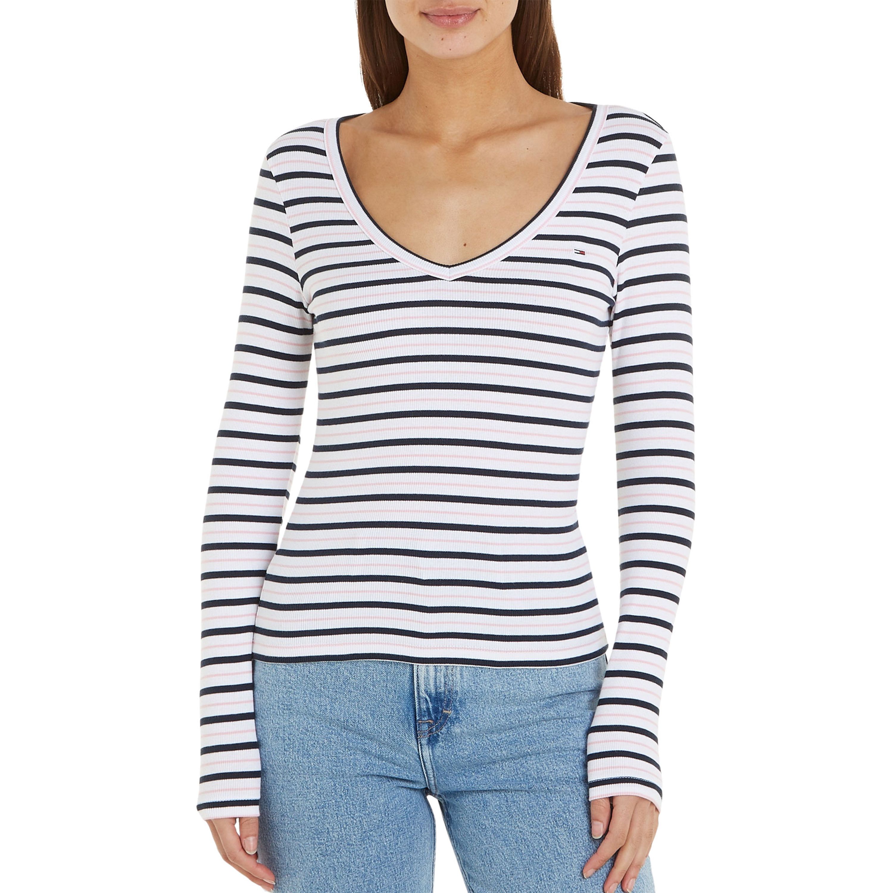 Tommy Hilfiger Slim Essential Stripe Longsleeve Shirt Dames