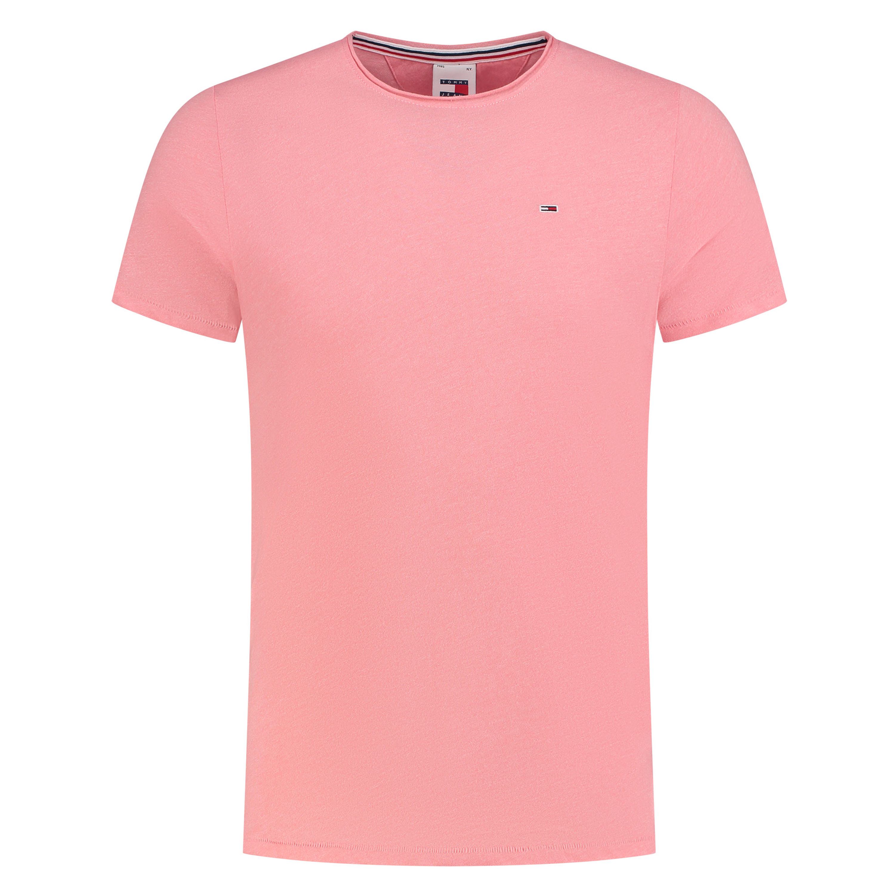 Tommy Jeans slim fit T-shirt JASPE met logo tic tickled pink