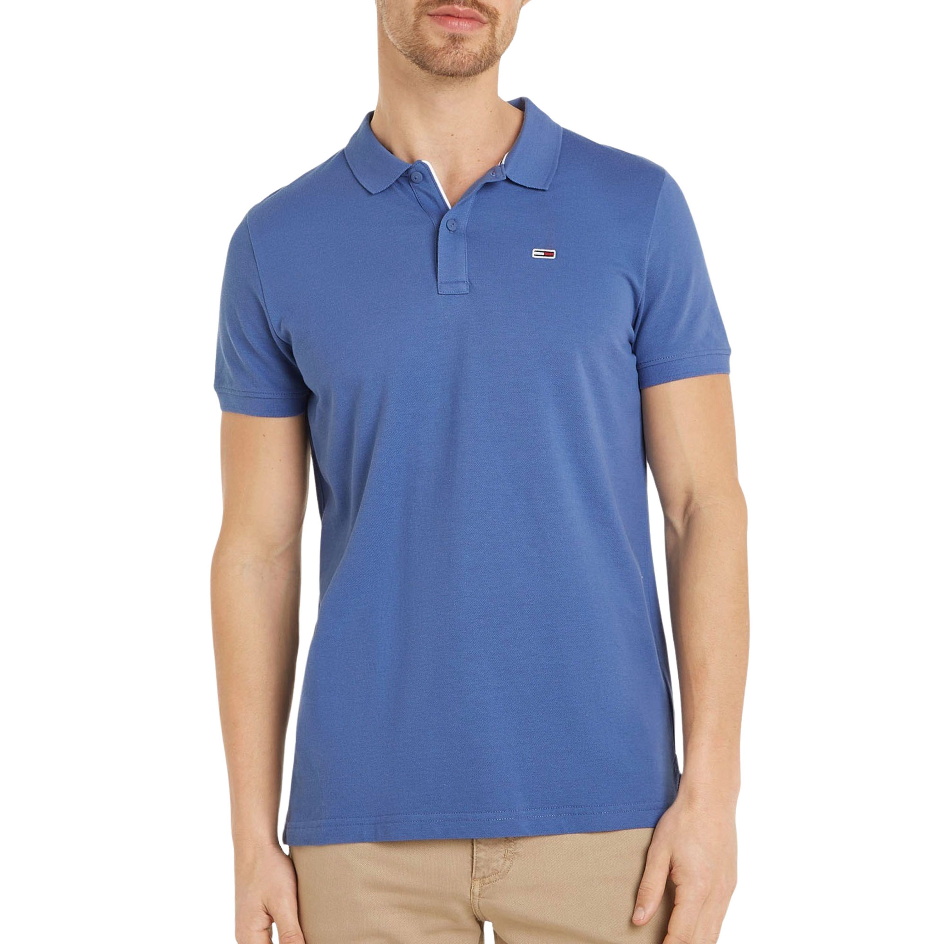 TOMMY JEANS Heren Polo's & T-shirts Tjm Slim Placket Polo Blauw