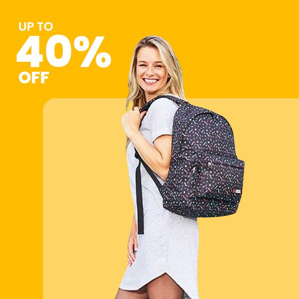 Backpacks up to 40% off